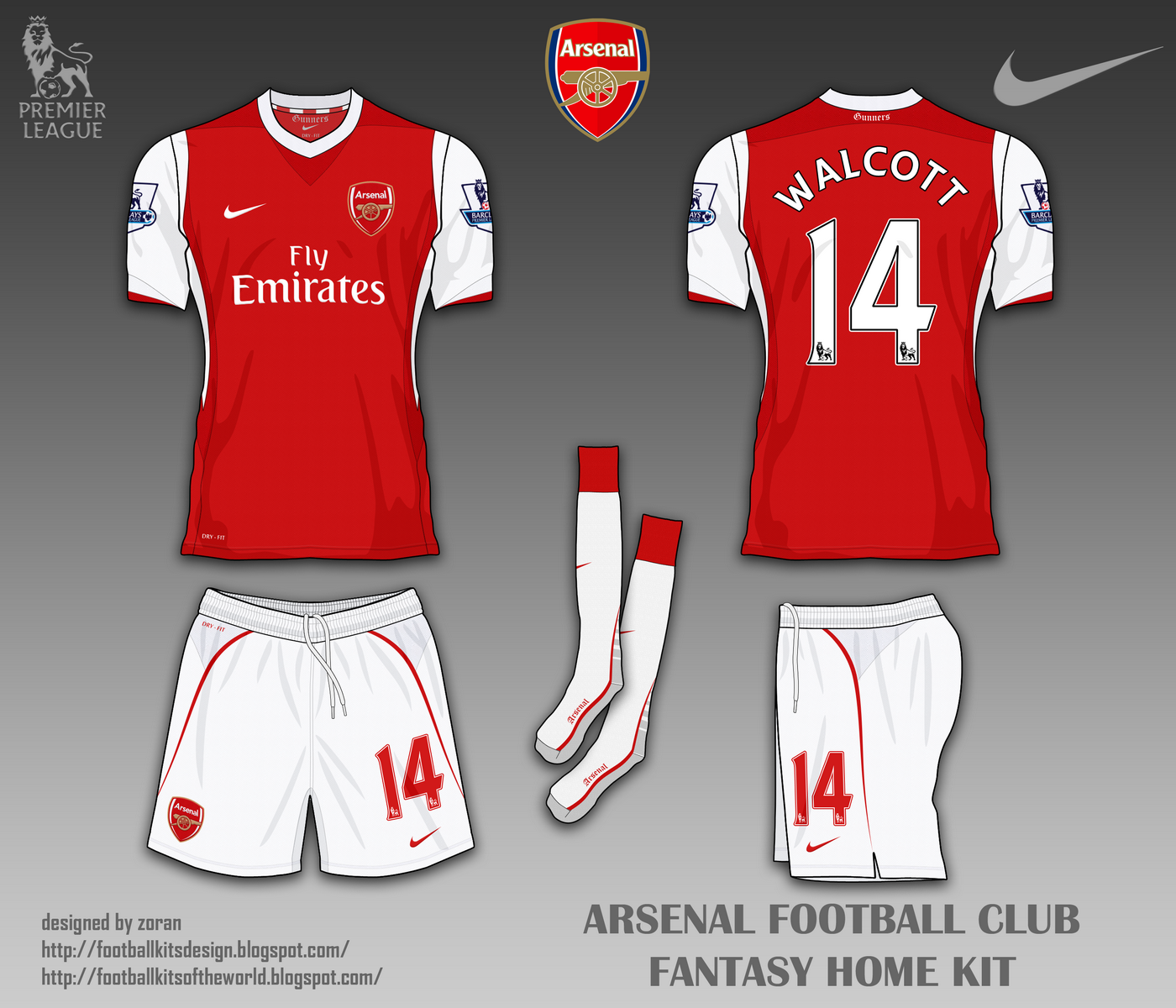 football kits design Arsenal FC fantasy kits