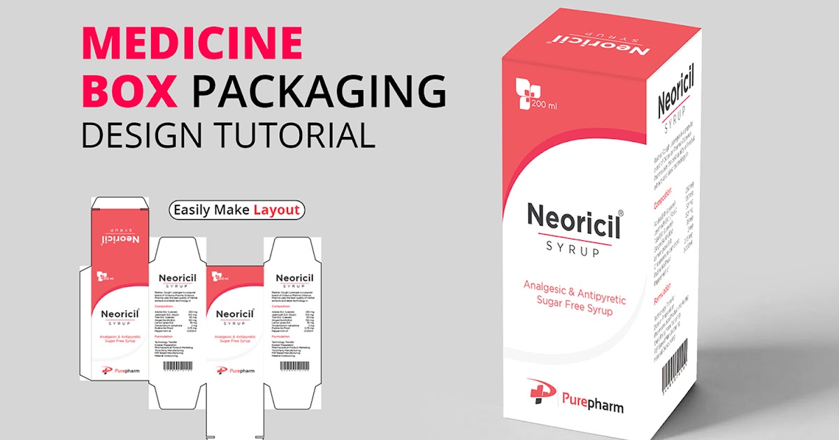 Medicine Box Packaging Illustrator Tutorial How to Make