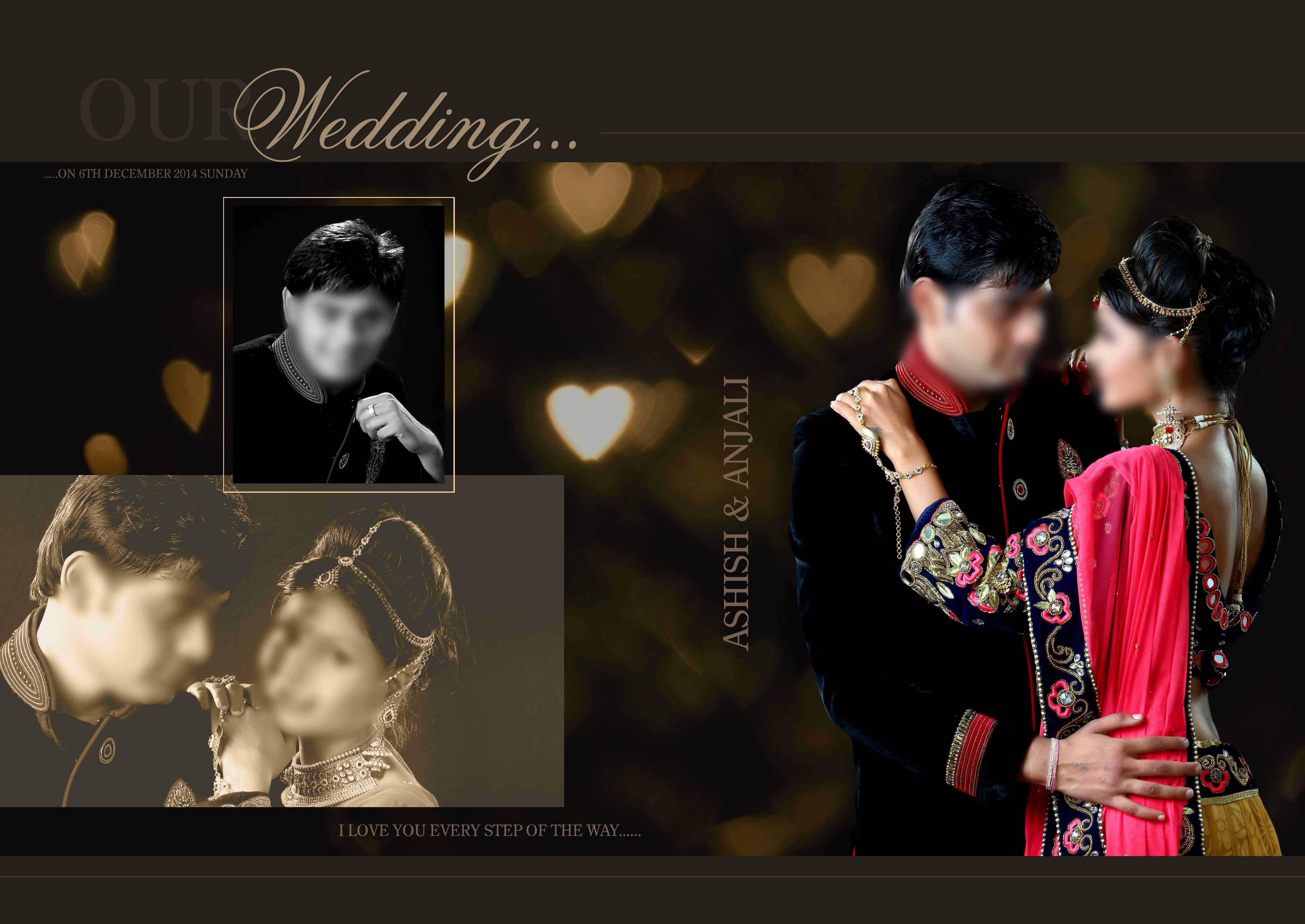 indian wedding album design psd PSD
