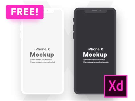 Iphone X Mockup Xd Free&nbsp;Download