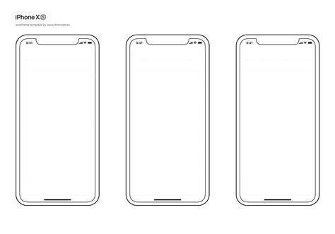 Iphone Wireframe Template&nbsp;Illustrator