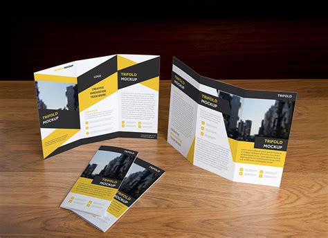 Tri Fold Brochure Mockup Free&nbsp;Download